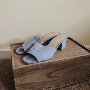 Aldo Suede Mules - Dusty Blue